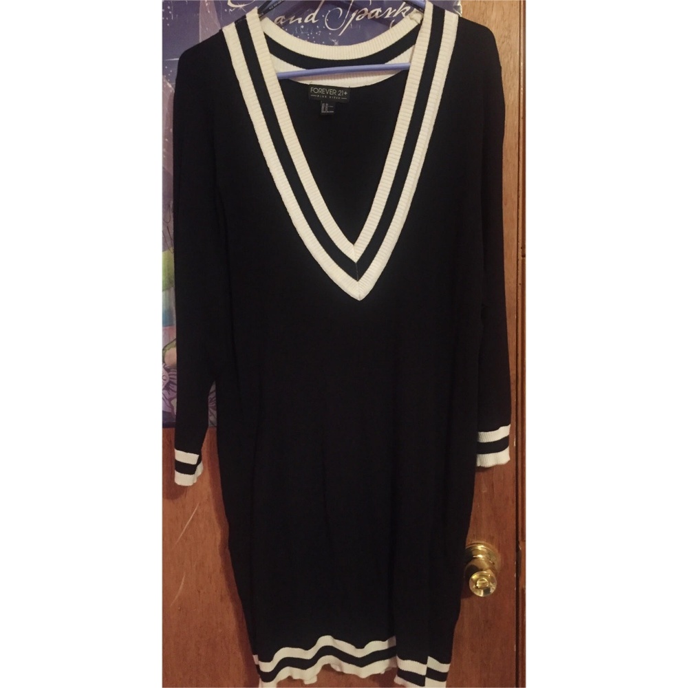 Forever 21 Plus Varsity Sweater Dress (3x)